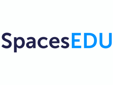 Black and blue words that read "SpacesEDU"