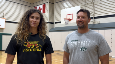 Caleb and Coach Mills Caleb and Coach Mills